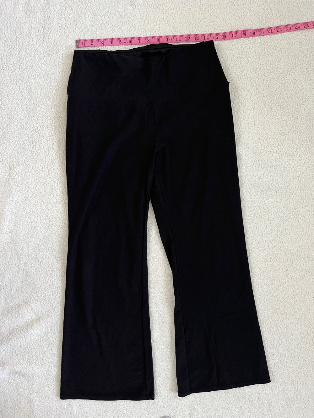 Athletic Black Wide-Leg Pants